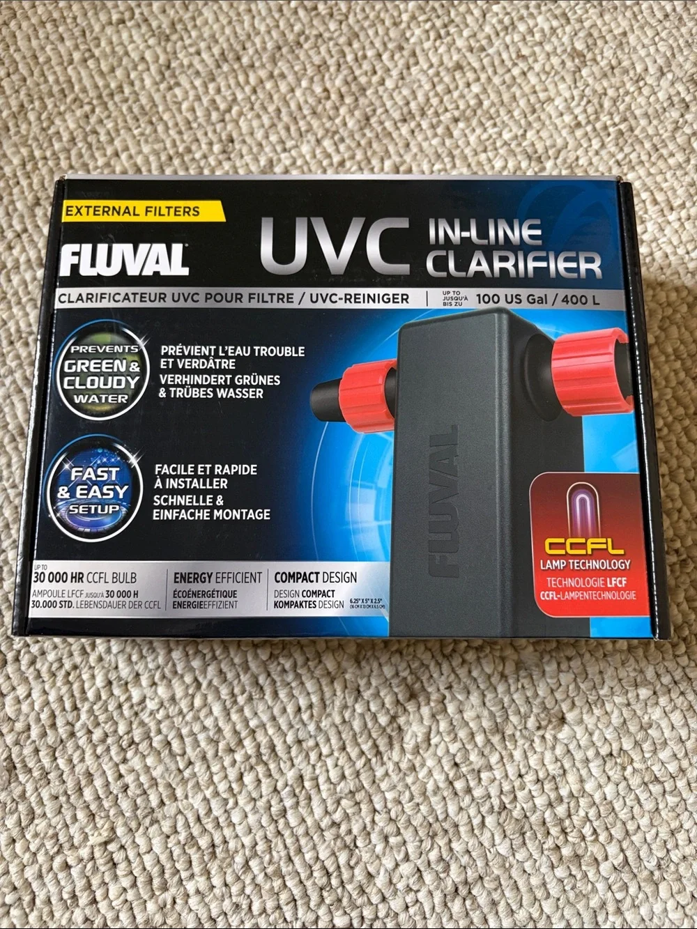 FLUVAL UVC In-Line Water Clarifier Aquarium FISH